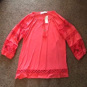NWOT Coral Blouse